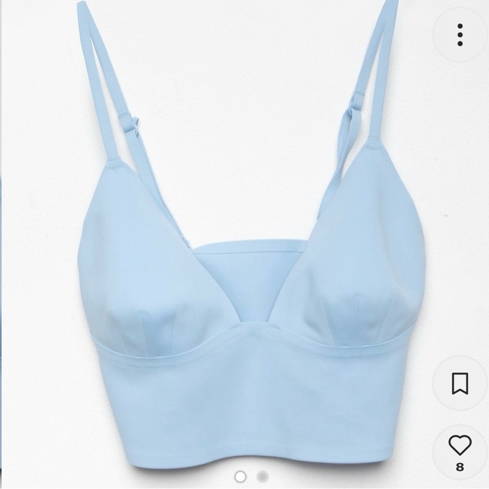 Free people blue tank bralette